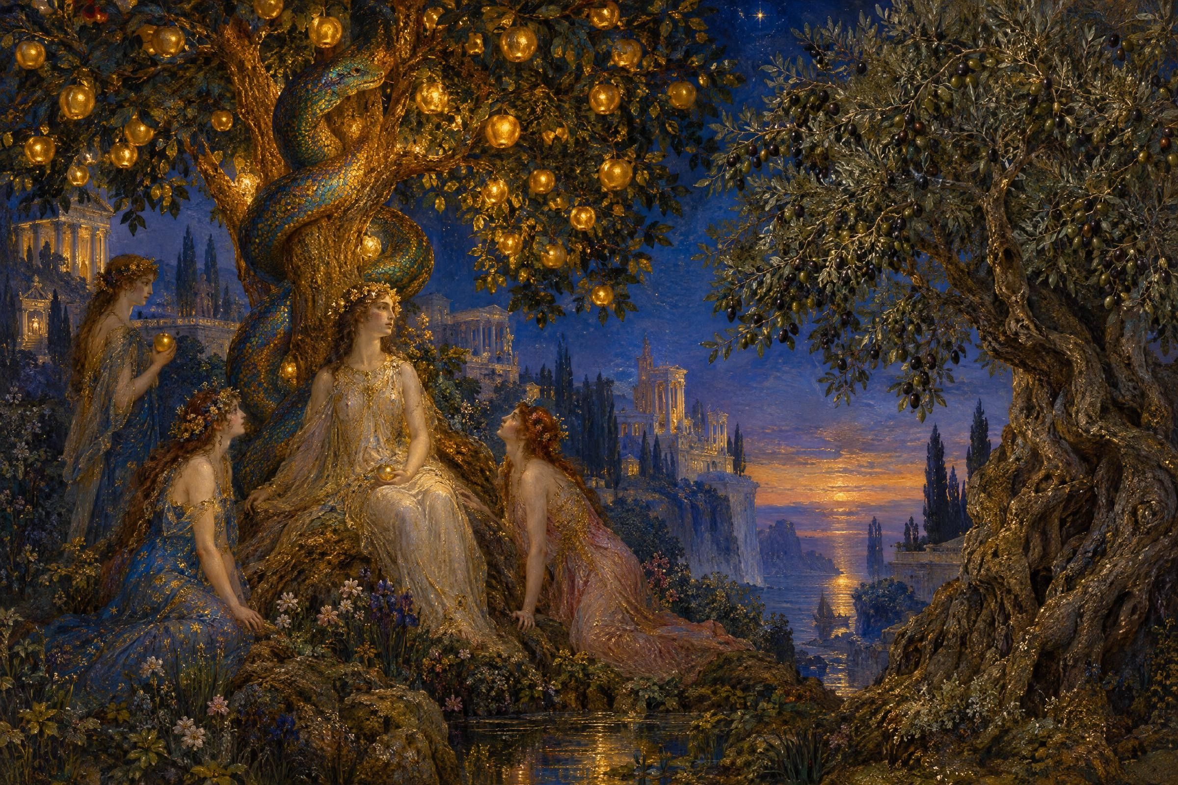 The Trees That Bear, a painting after the manner of Gustave Moreau