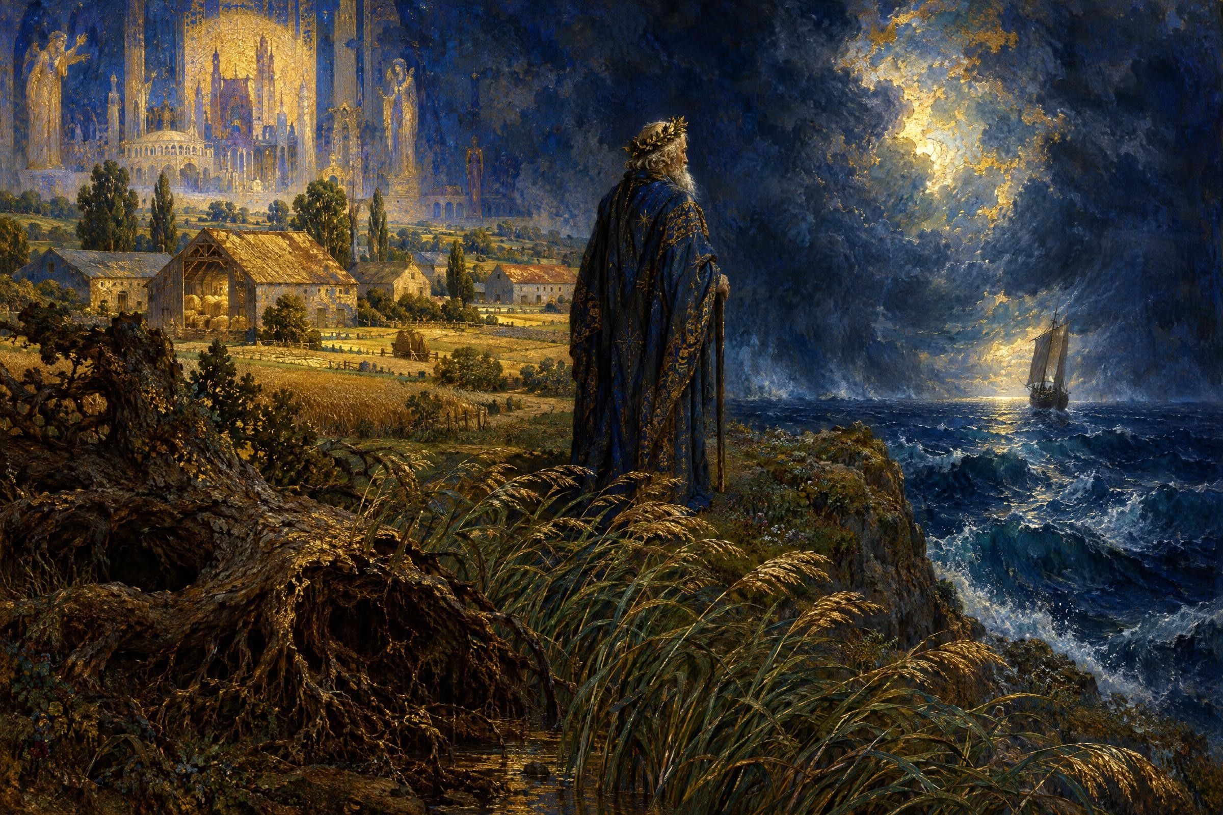 Leave the Greater Part Ashore, a painting after the manner of Gustave Moreau