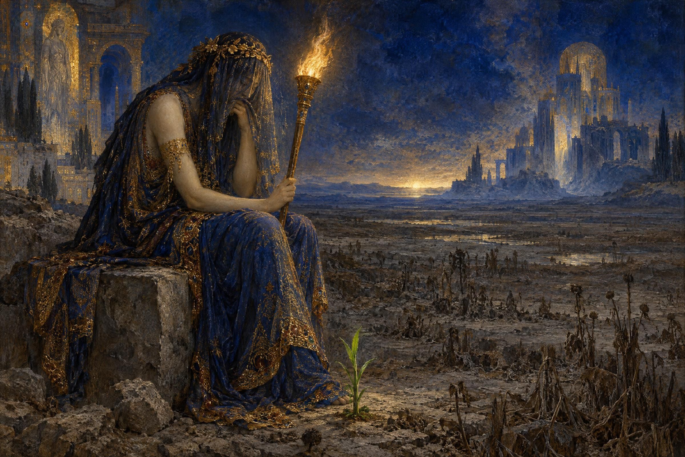 The Year Nothing Grew, a painting after the manner of Gustave Moreau