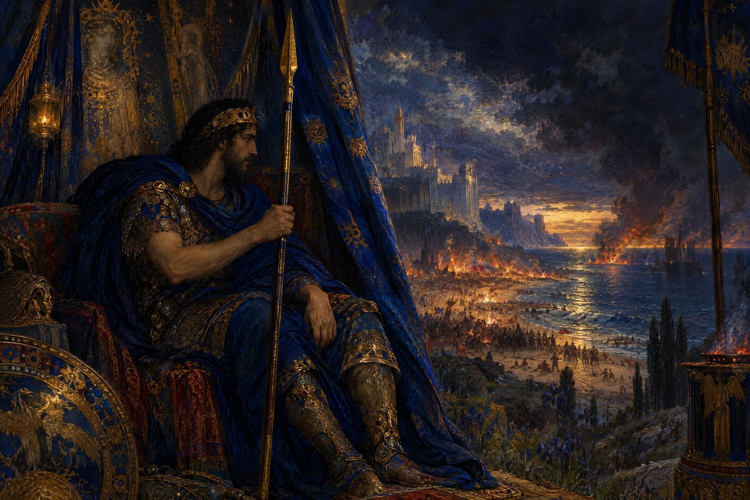 The Wrath of Achilles, a painting after the manner of Gustave Moreau